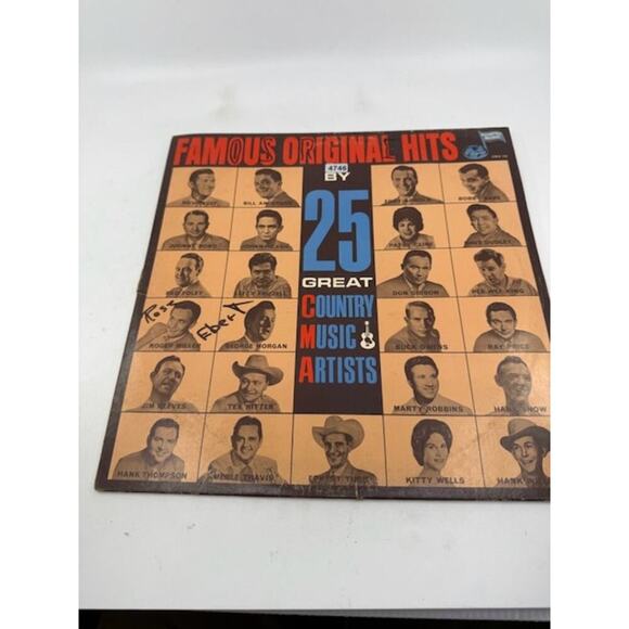Various – Famous Original Hits By 25 Great Country Music Artists Vinyl Record - Picture 2 of 3